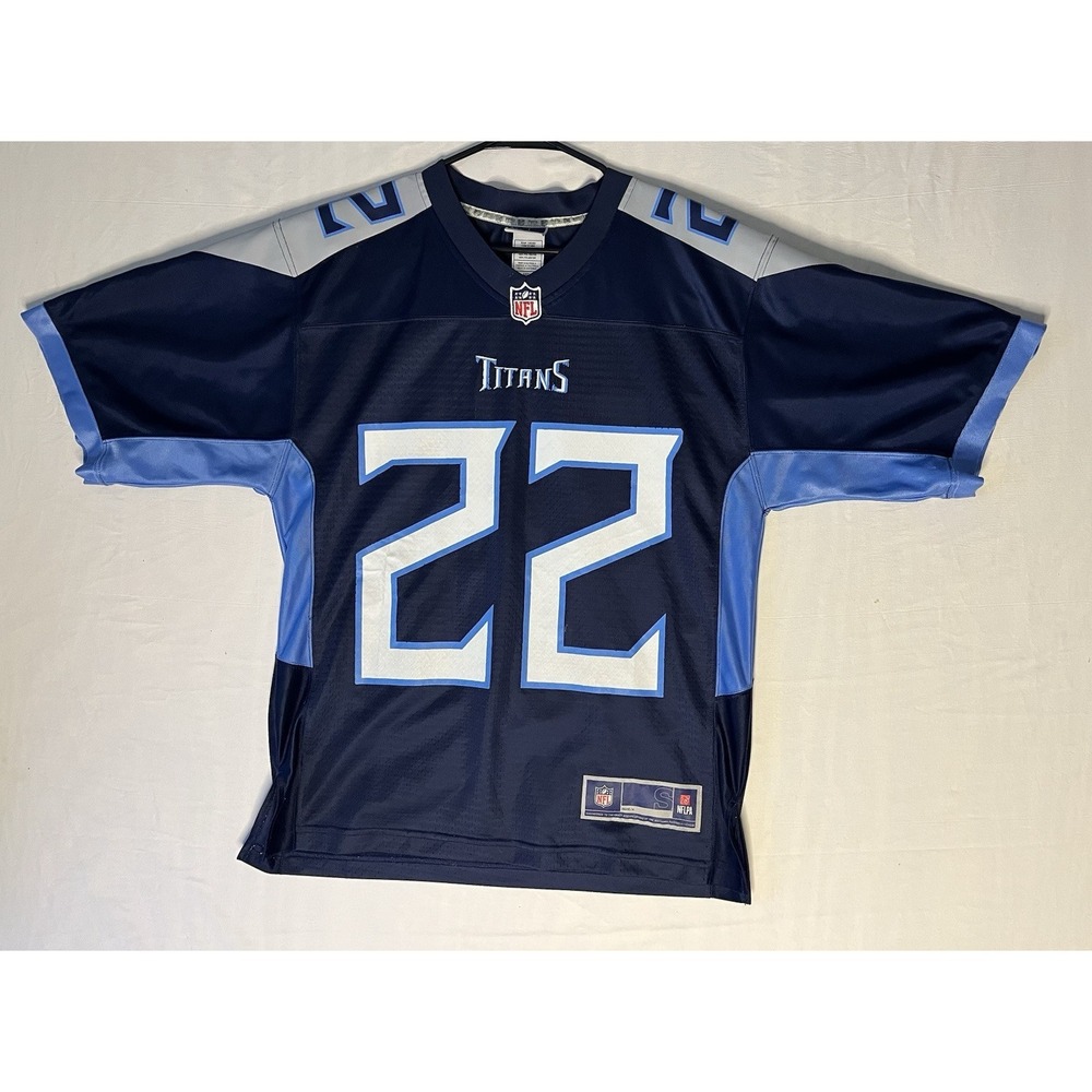 Pro Line Tennessee Titans Derrick Henry Jersey Mens Size Small Blue NFL Football